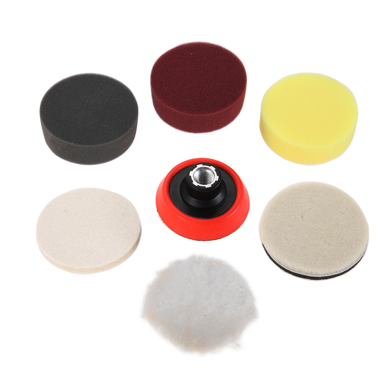 Polish Pad Set Buffer - mtsooning 7Pcs/set Car Drill Polishing Kit