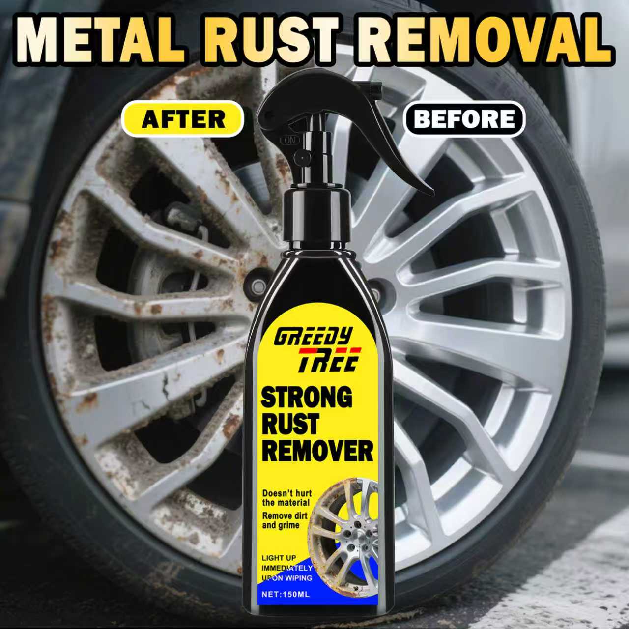 Wheel Cleaner Alloy - Powerful Car Wheel Cleaner | Stain