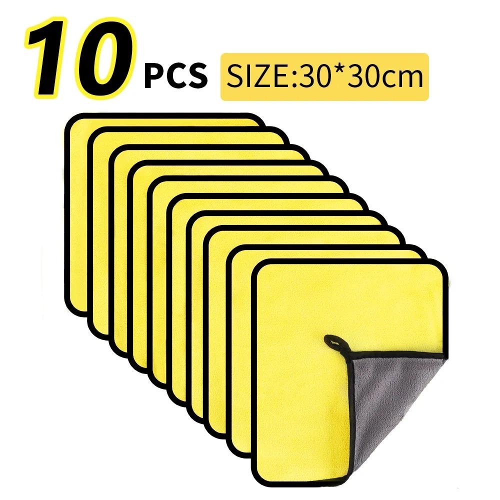 Microfiber Towel Detailing - 30×30cm Double-Sided Microfiber Car Towel,All-Purpose Cleaning
