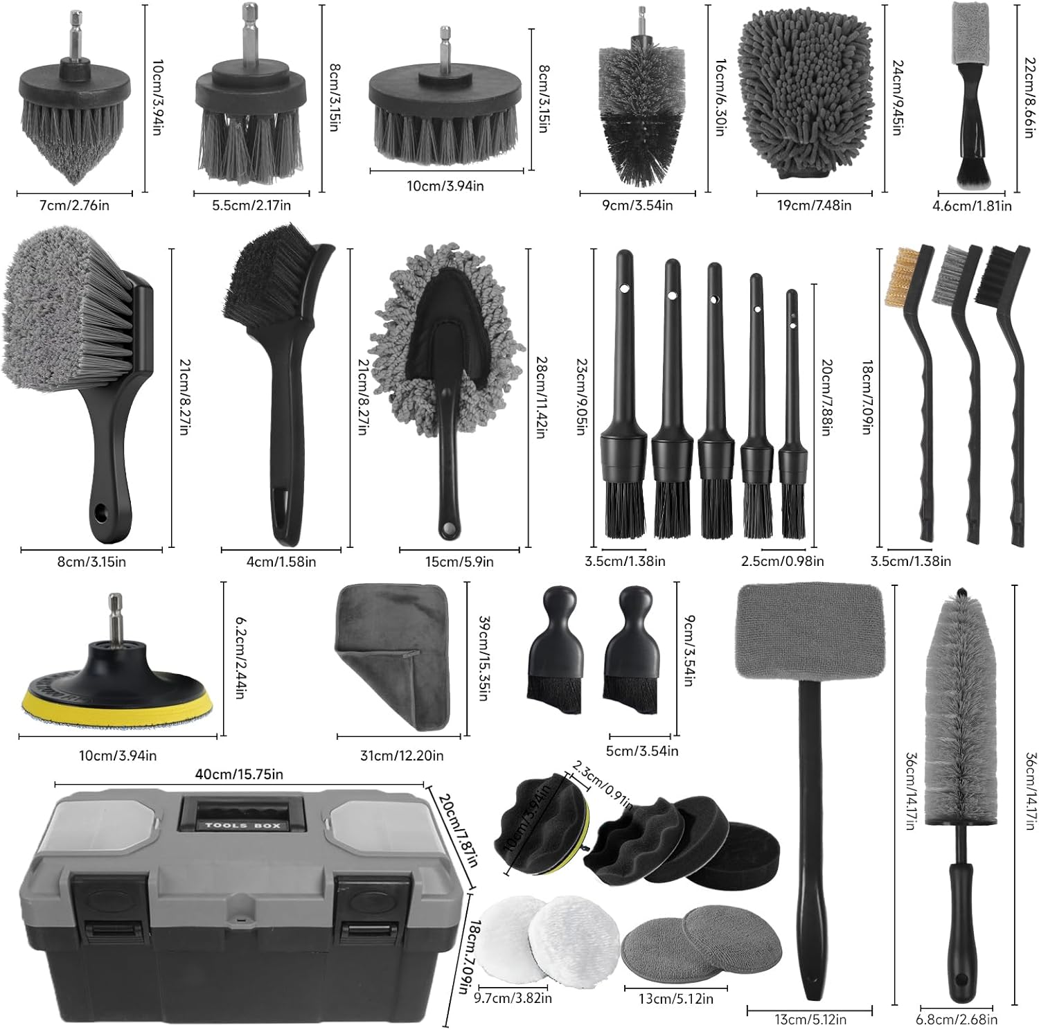 Car Detailing Kit, 36Pcs Profe – обзор и цена Interior Detailing Kit