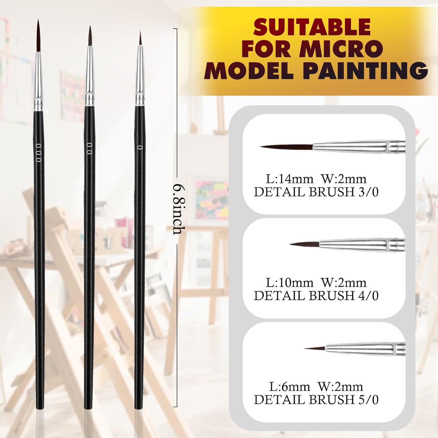 30 Pcs Fine Detail Paint Brush – обзор и цена Detailing Brush Set