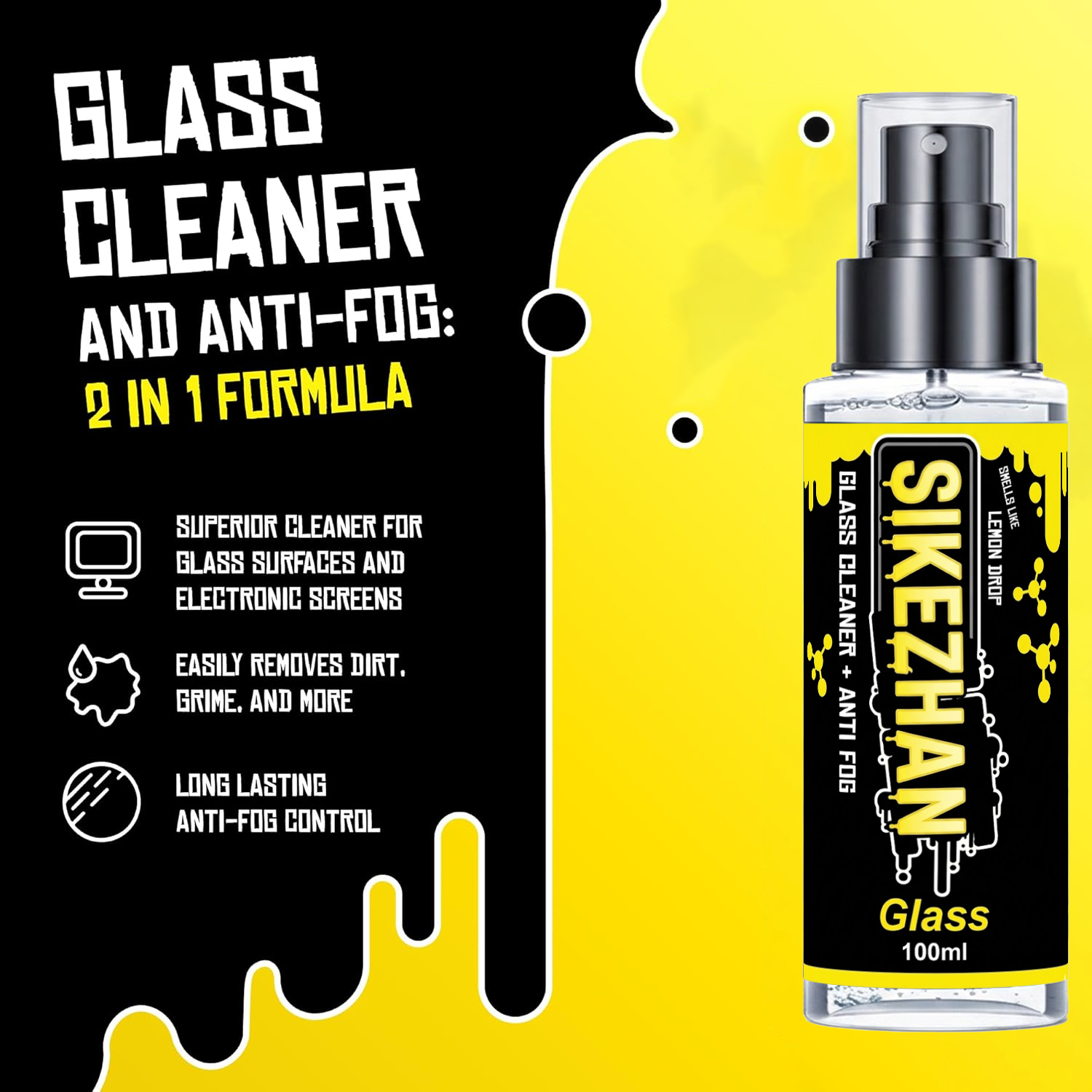 2-in-1 Anti-Fog Spray & Glass  – обзор и цена Glass Cleaner Streak