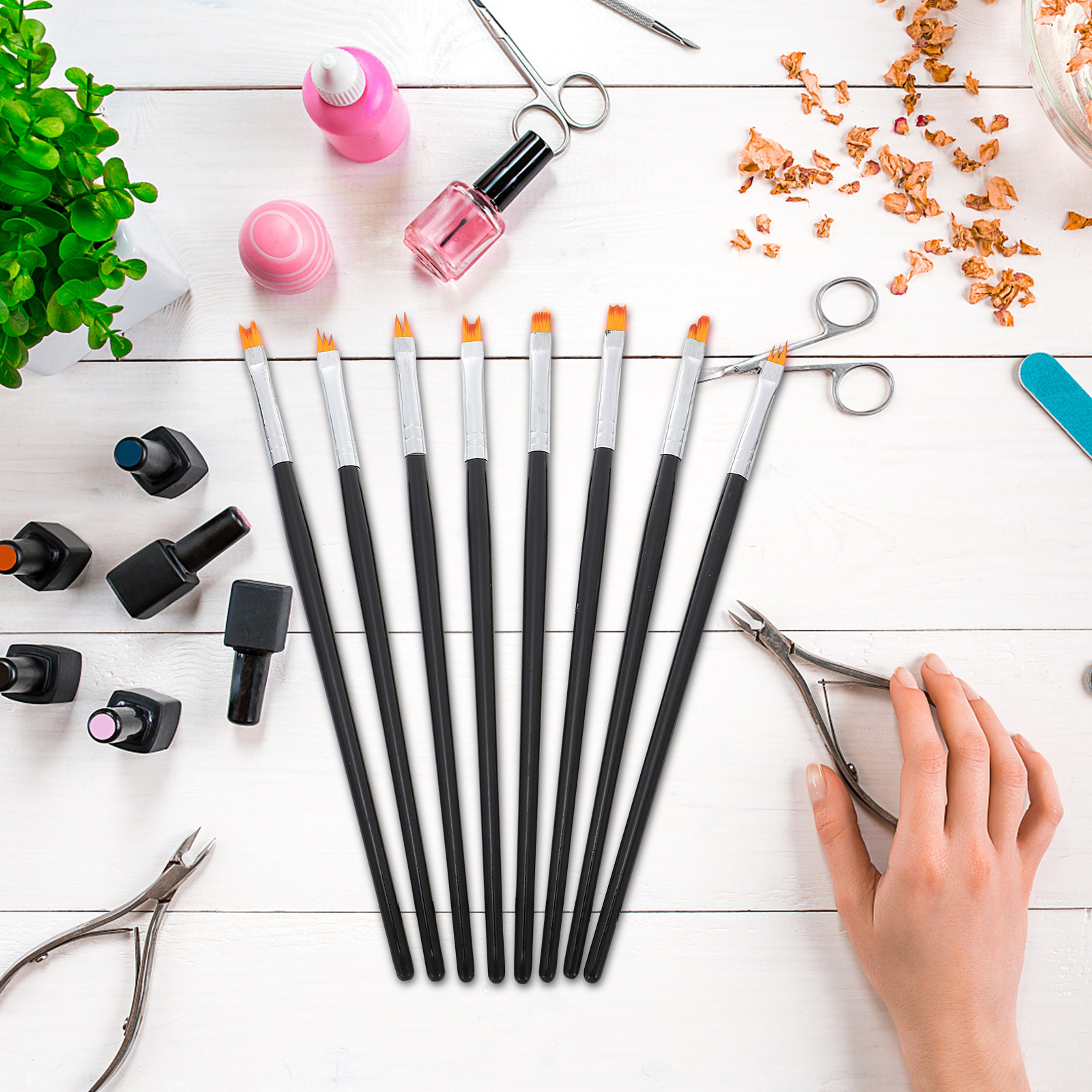 8Pcs Flower Nail Brush Set Nai – обзор и цена Detailing Brush Set