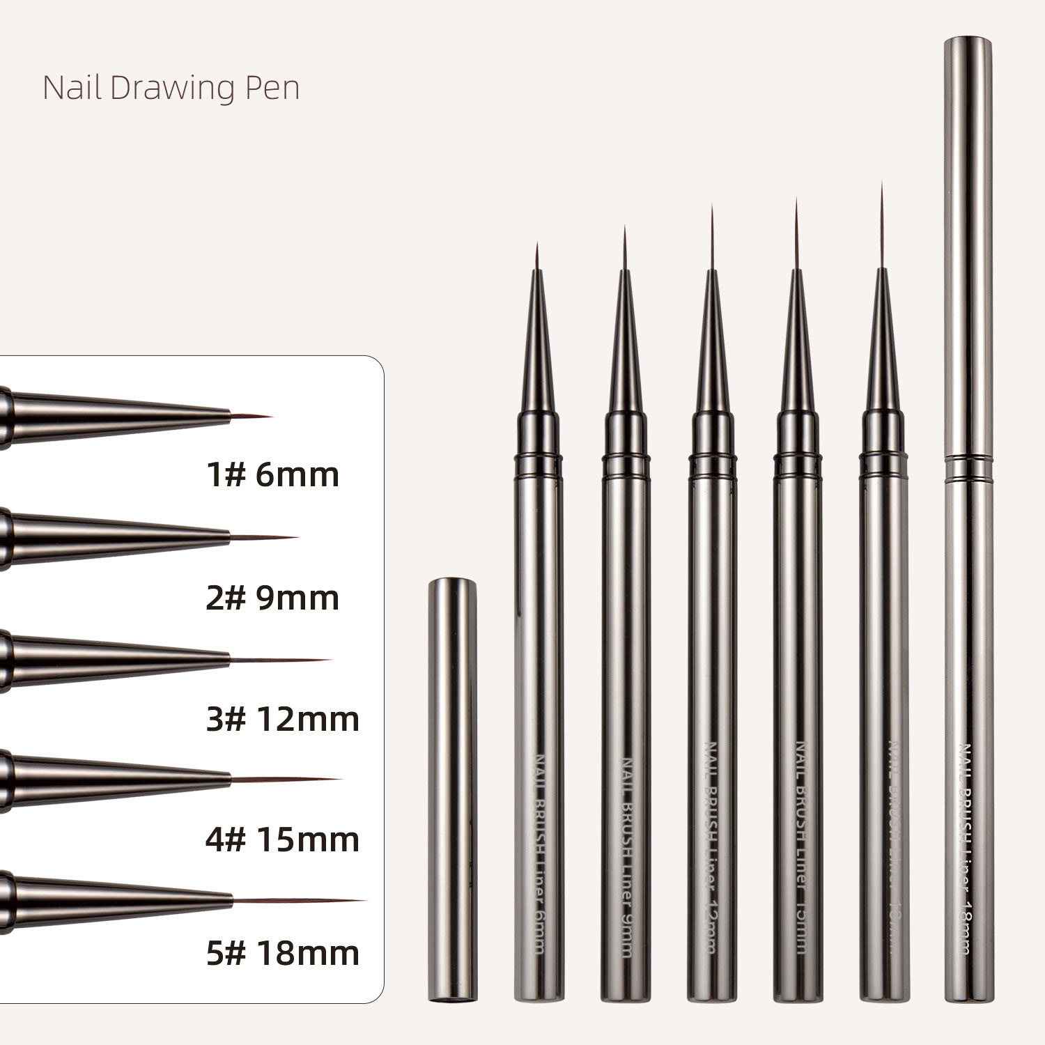 1/3/5pcs Nail Art Liner Brushe – обзор и цена Detailing Brush Set