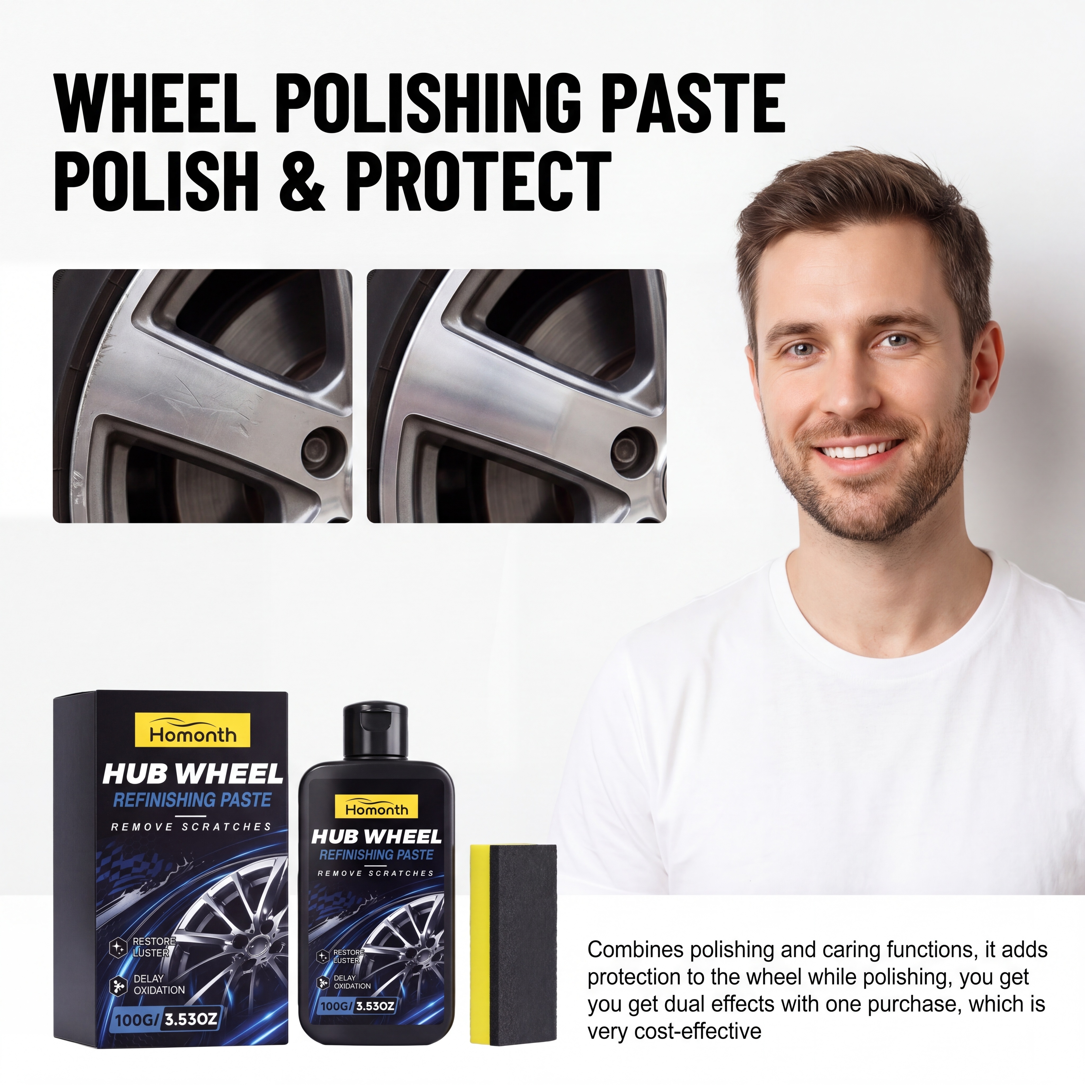 Wheel Polish Paste Scratch Rem – обзор и цена Wheel Cleaner Alloy