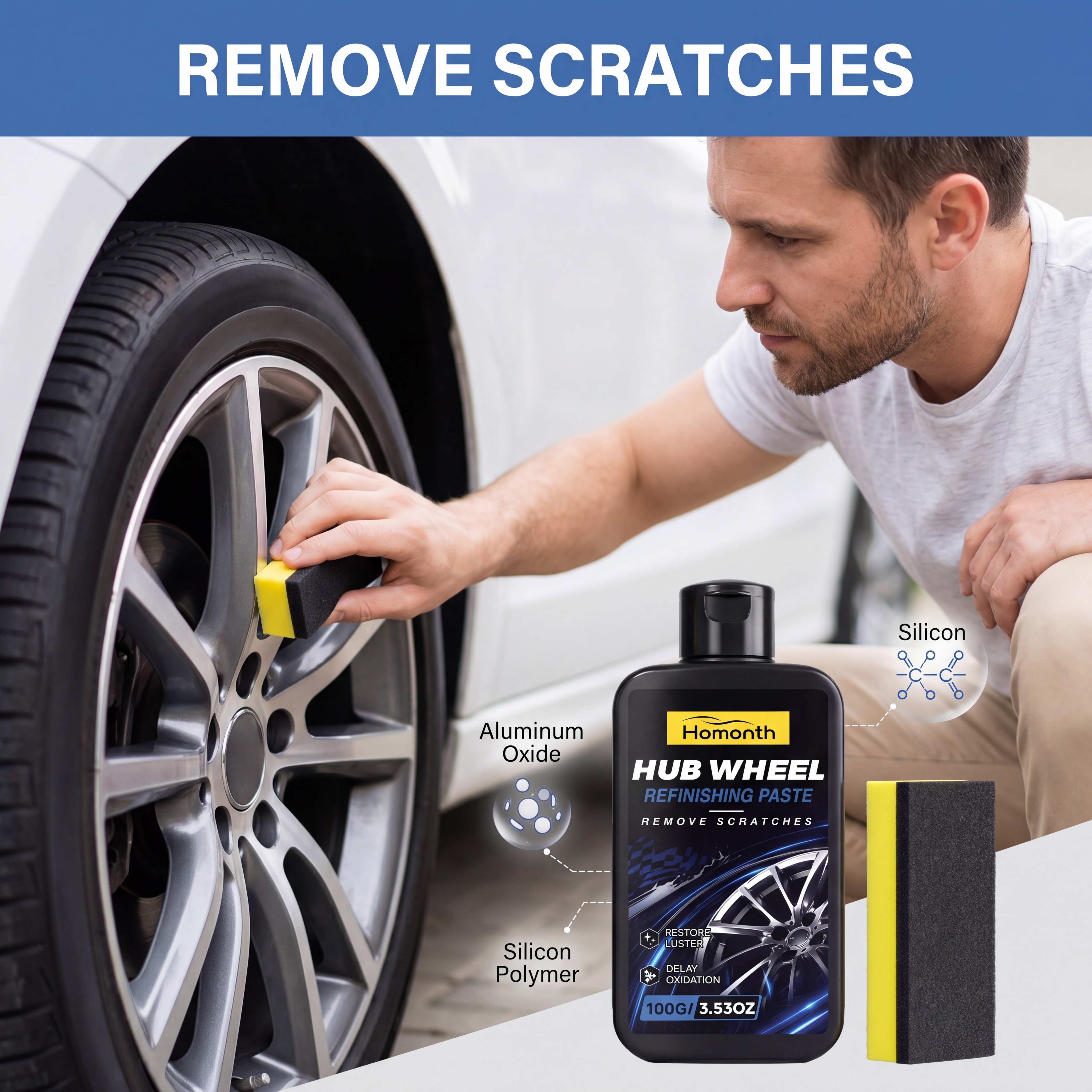 Wheel Polish Paste Scratch Rem – обзор и цена Wheel Cleaner Alloy