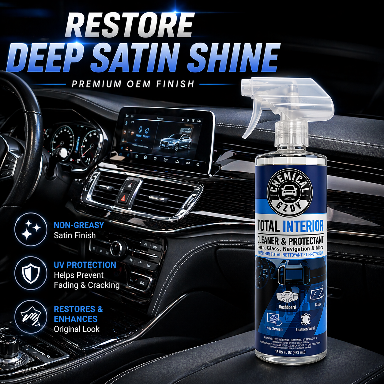 Total Interior Cleaner 473ml – – обзор и цена Leather Cleaner Interior