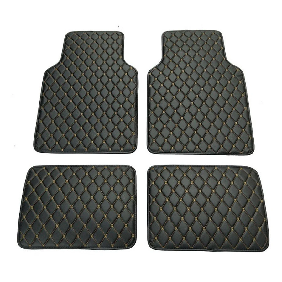 4pcs PU Leather Black Car Floo – обзор и цена Leather Cleaner Interior