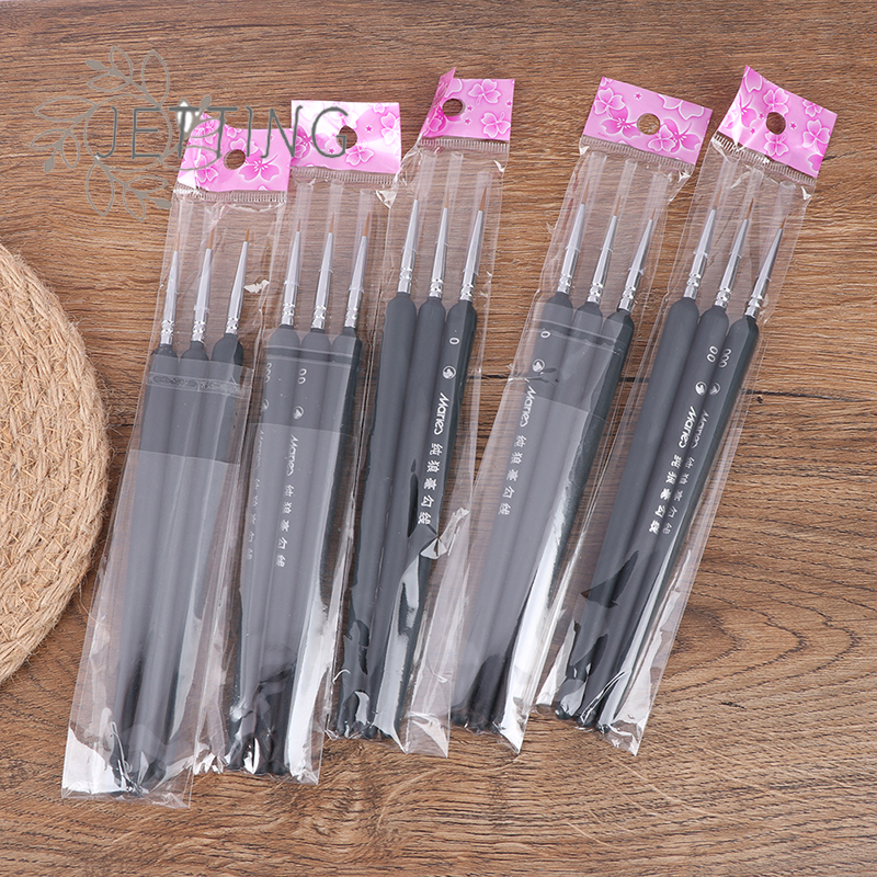 HOT 3pcs Brush 0/ 00/ 000 Wolf – обзор и цена Detailing Brush Set