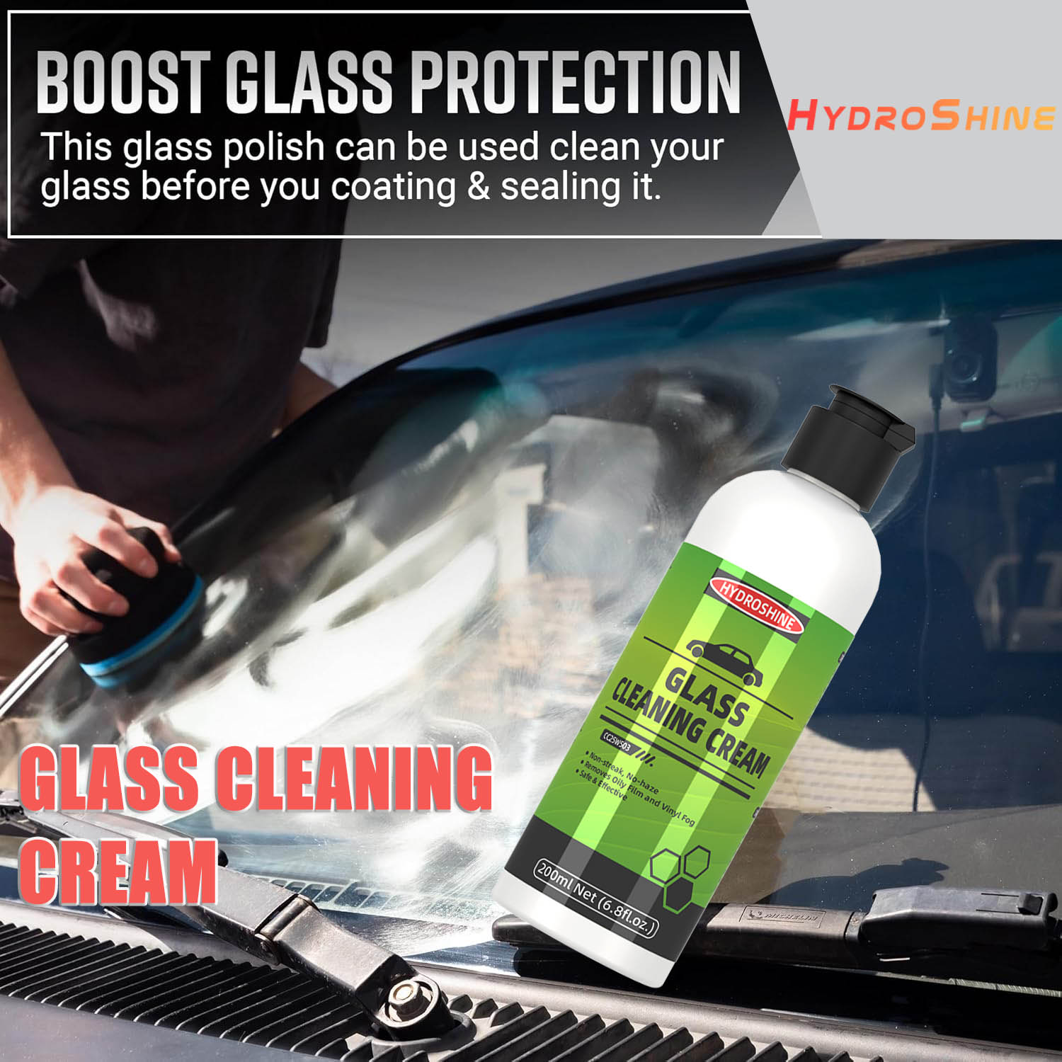 Hydroshine Car Glass Oil Film  – обзор и цена Glass Cleaner Streak