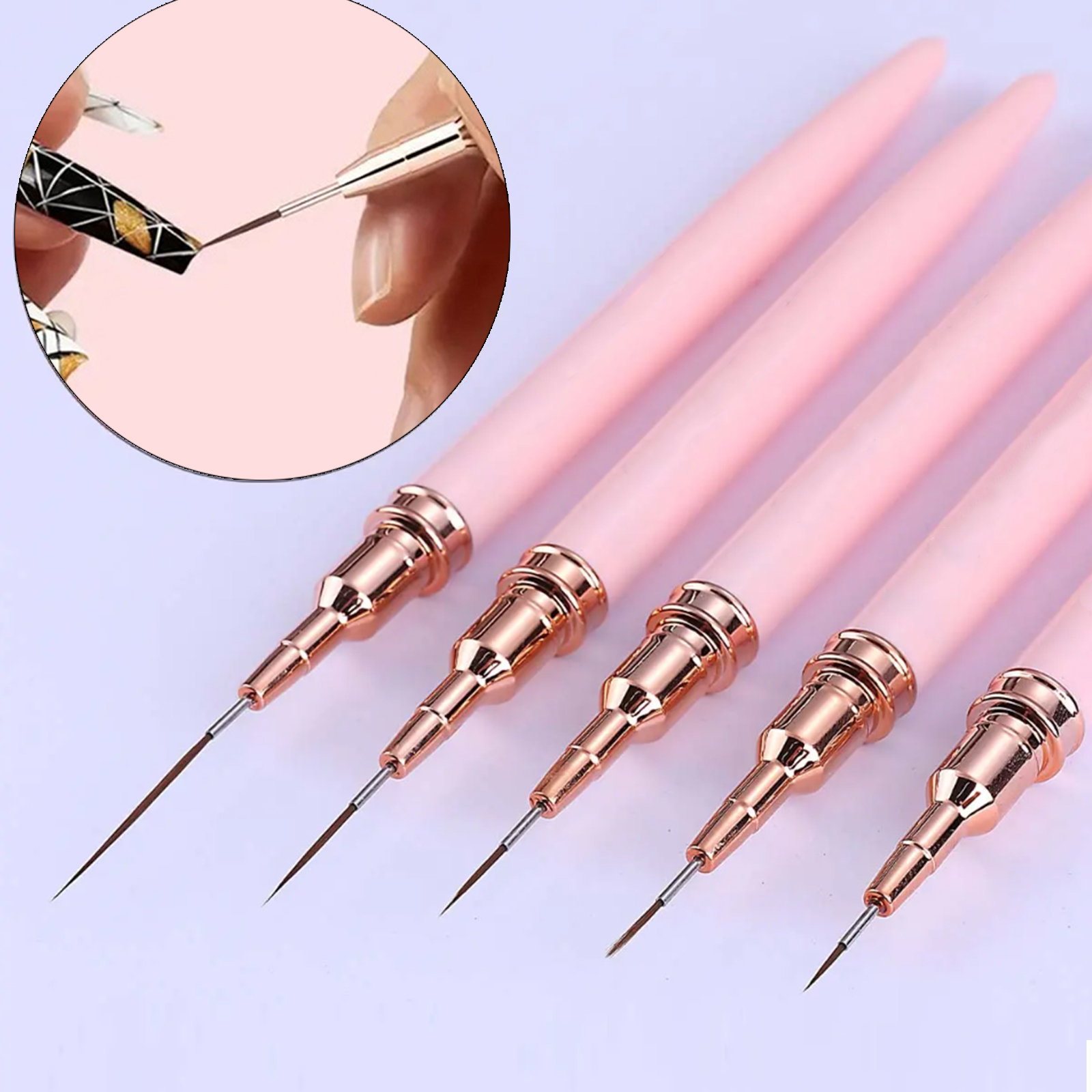 5-Piece Nail Art Pen Set, Ultr – обзор и цена Detailing Brush Set