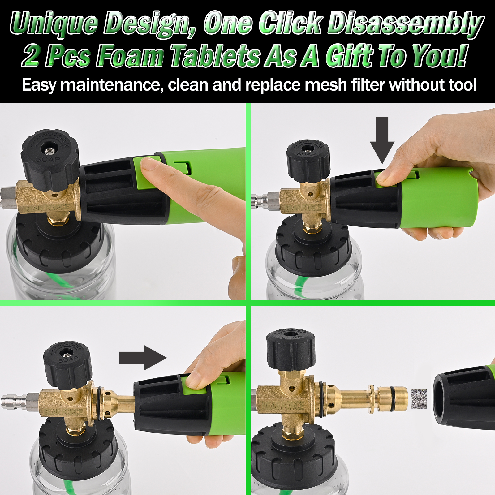 BEAR FORCE Pressure Washer Foa – обзор и цена Pressure Washer Foam Gun